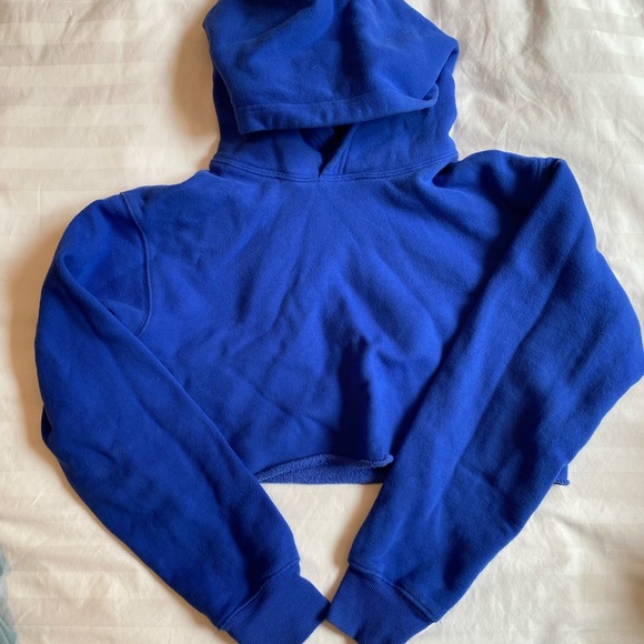 TNA Cropped Blue Hoodie - Picture 1 of 2